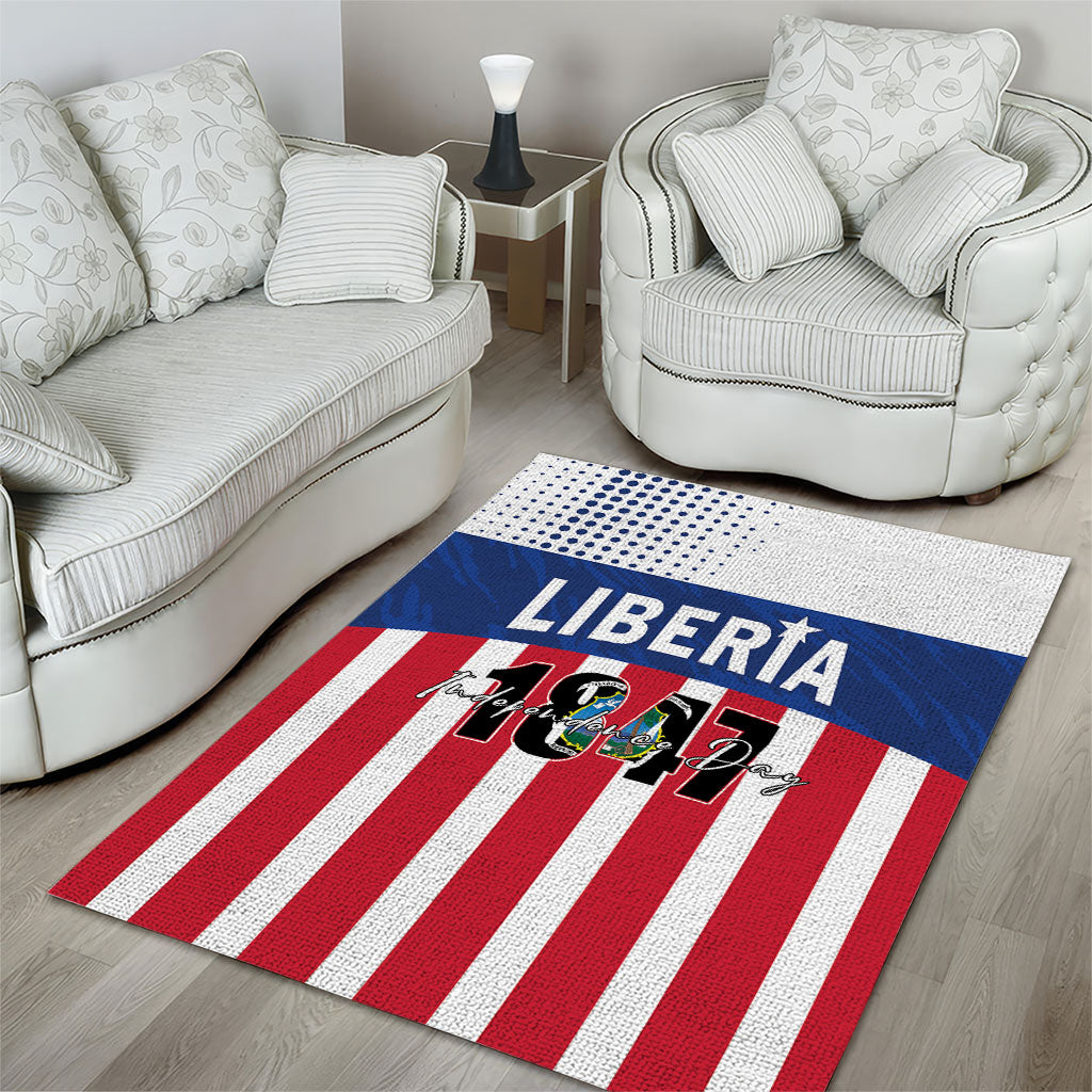Liberia 1847 Area Rug Happy Independence Day