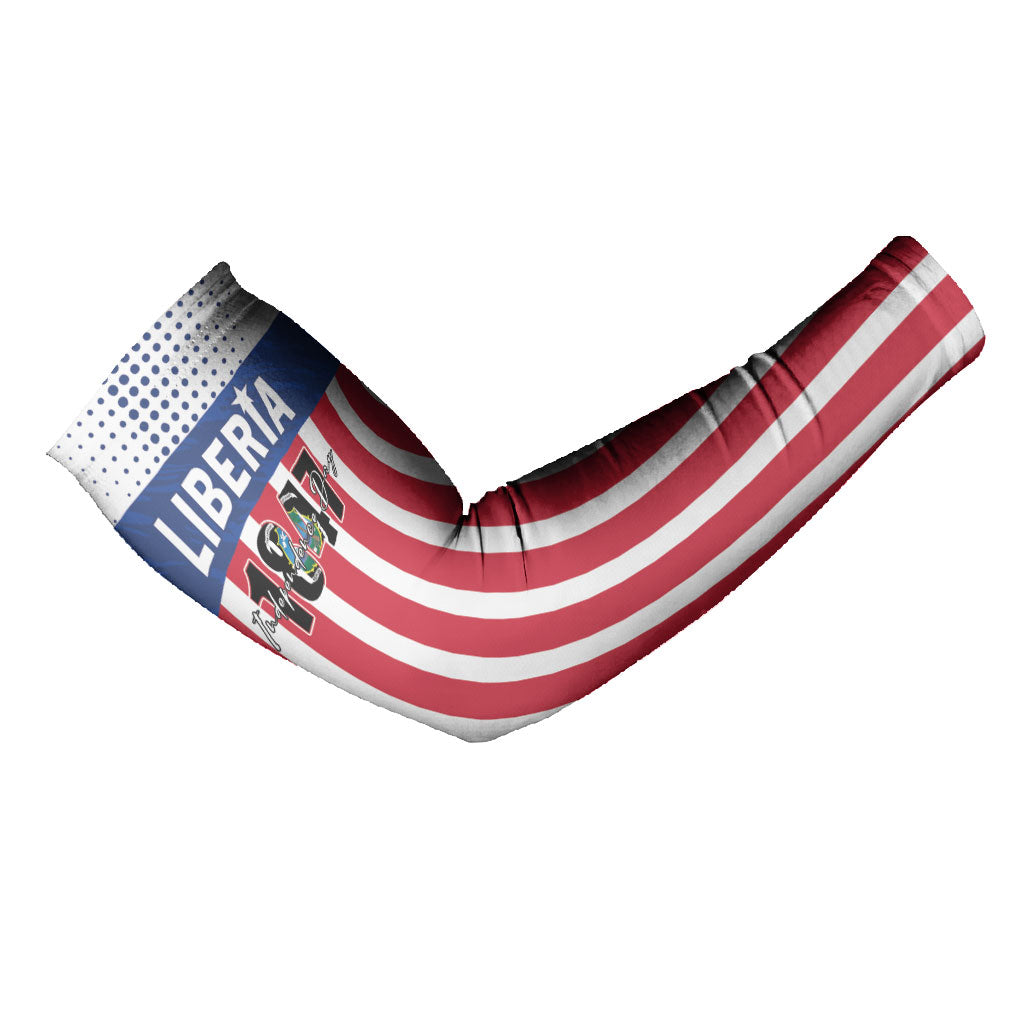 Personalized Liberia 1847 Arm Sleeves Happy Independence Day