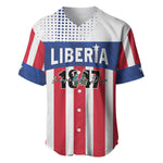 Personalized Liberia 1847 Baseball Jersey Happy Independence Day
