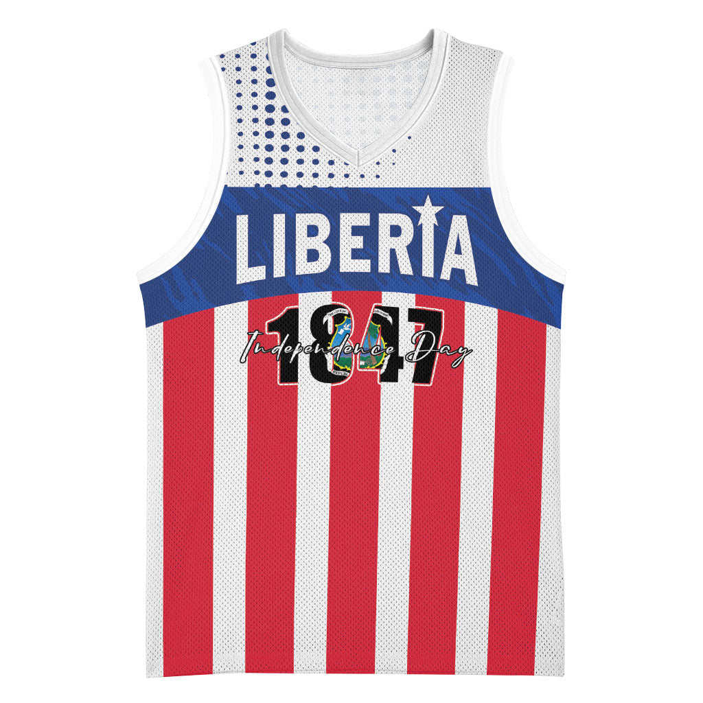 Personalized Liberia 1847 Basketball Jersey Happy Independence Day