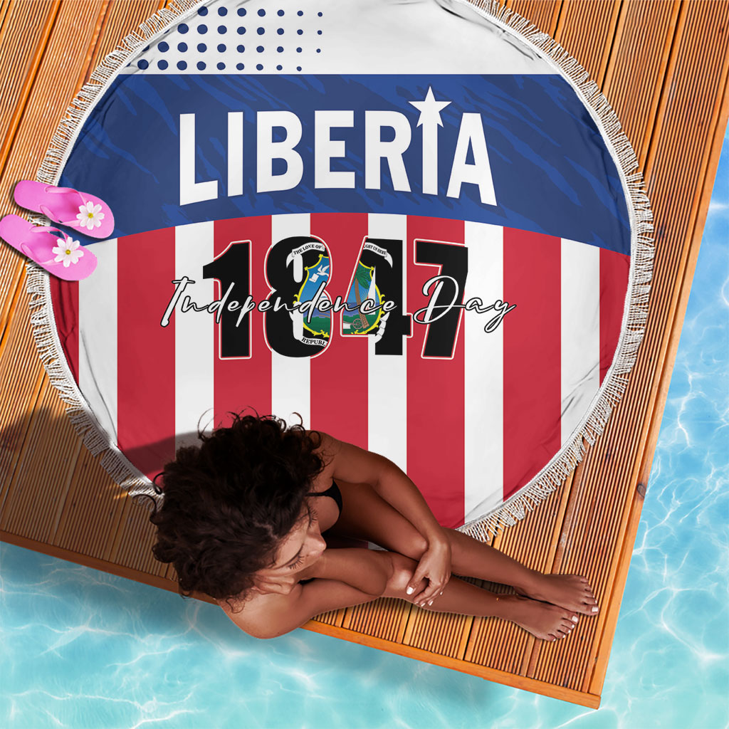 Liberia 1847 Beach Blanket Happy Independence Day