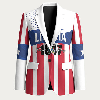 Personalized Liberia 1847 Blazer Happy Independence Day