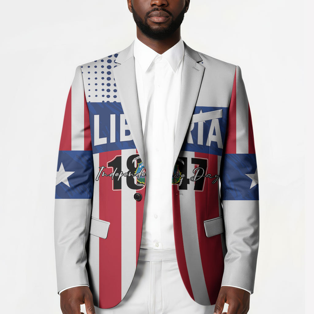 Personalized Liberia 1847 Blazer Happy Independence Day