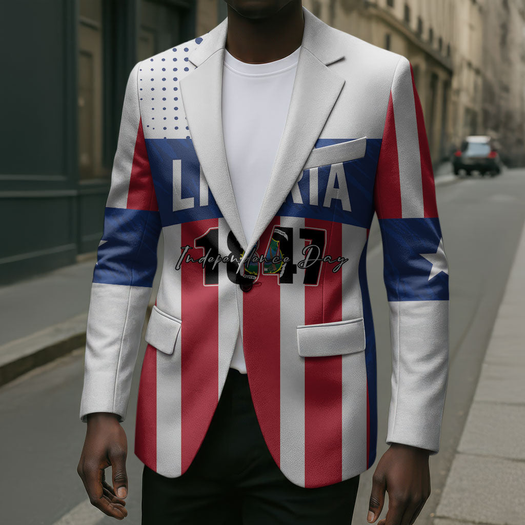 Personalized Liberia 1847 Blazer Happy Independence Day