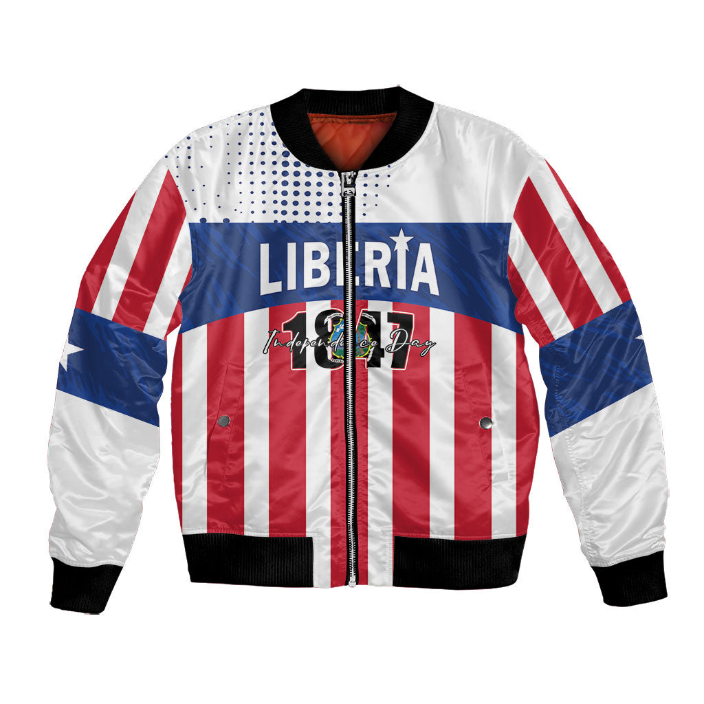 Personalized Liberia 1847 Bomber Jacket Happy Independence Day