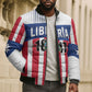 Personalized Liberia 1847 Bomber Puffer Jacket Happy Independence Day