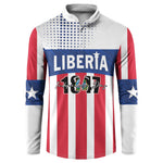 Personalized Liberia 1847 Button Sweatshirt Happy Independence Day