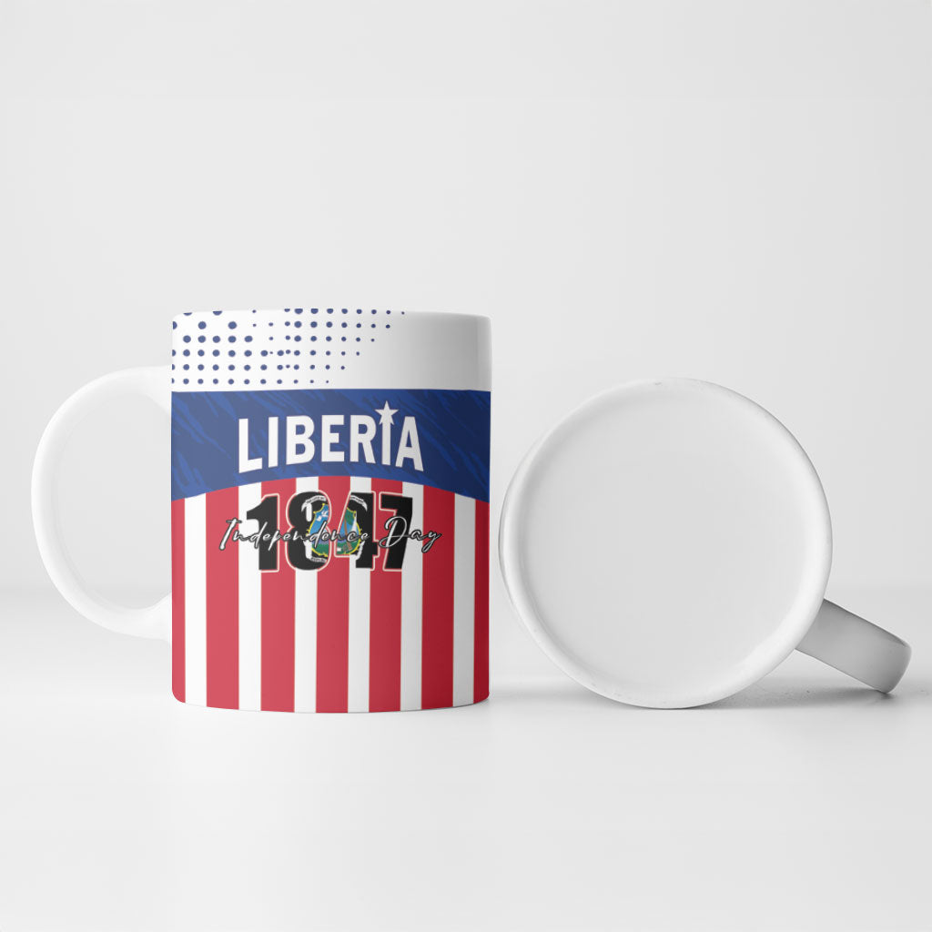 Personalized Liberia 1847 Ceramic Mug Happy Independence Day