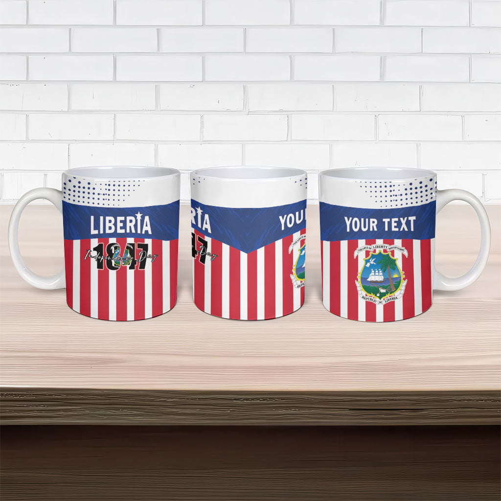 Personalized Liberia 1847 Ceramic Mug Happy Independence Day