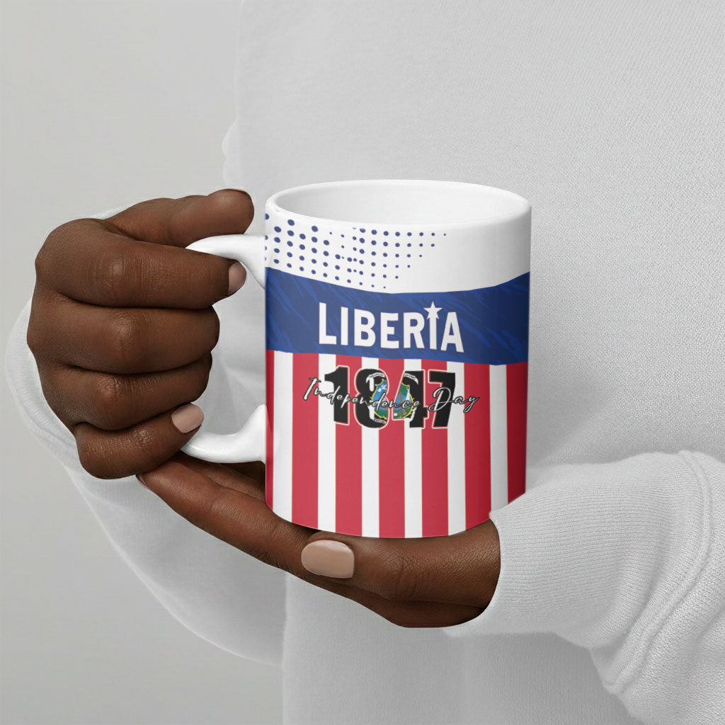 Personalized Liberia 1847 Ceramic Mug Happy Independence Day