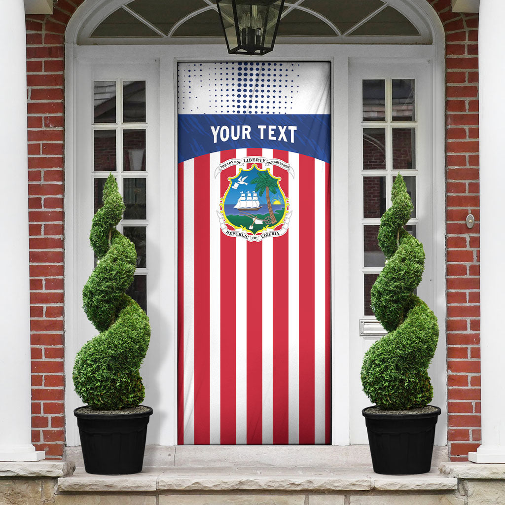 Personalized Liberia 1847 Door Cover Happy Independence Day