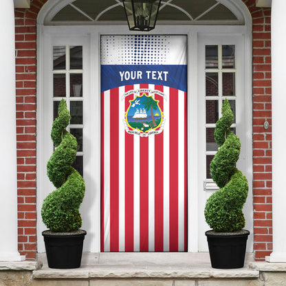 Personalized Liberia 1847 Door Cover Happy Independence Day
