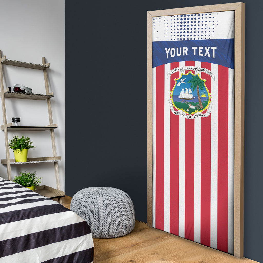 Personalized Liberia 1847 Door Cover Happy Independence Day