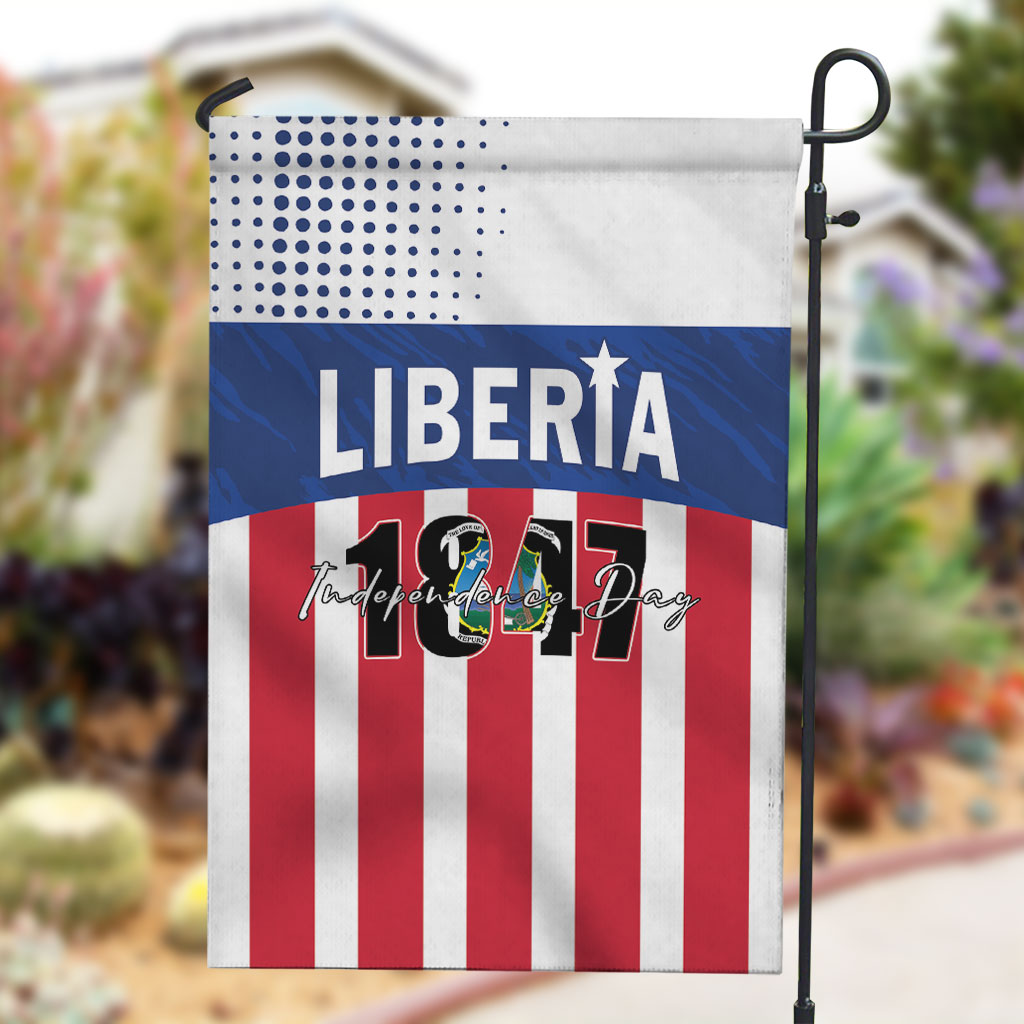 Liberia 1847 Garden Flag Happy Independence Day
