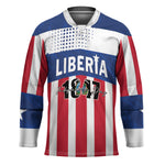 Personalized Liberia 1847 Hockey Jersey Happy Independence Day