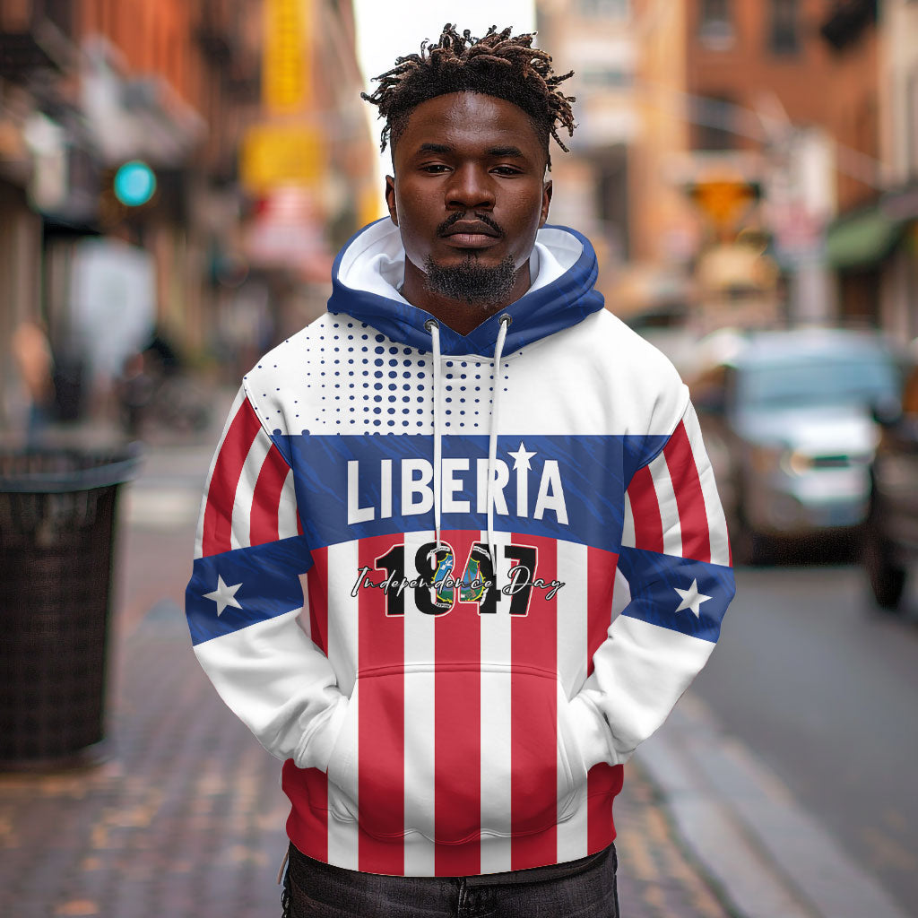 Personalized Liberia 1847 Hoodie Happy Independence Day