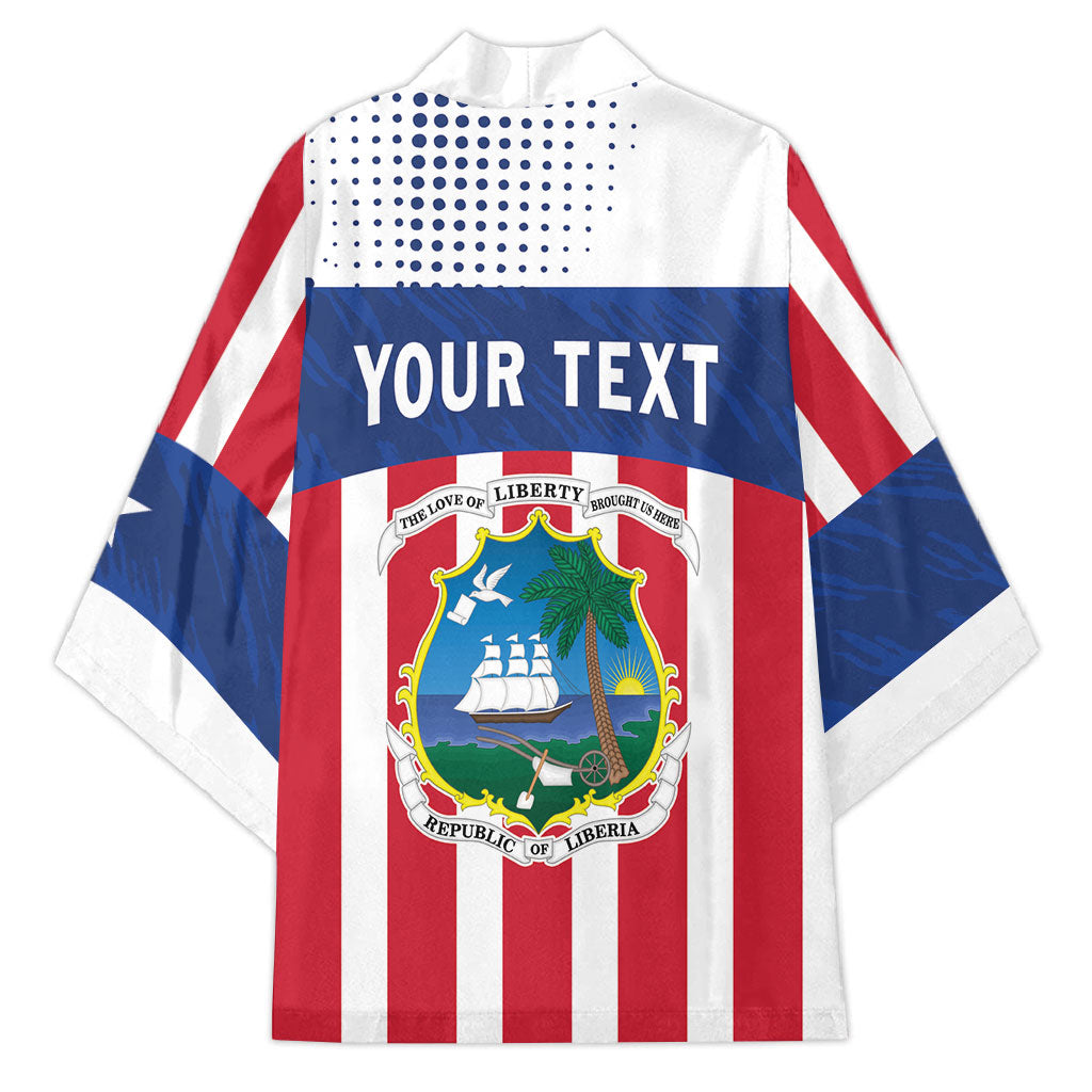 Personalized Liberia 1847 Kimono Happy Independence Day