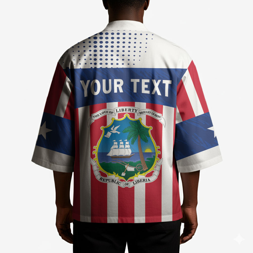 Personalized Liberia 1847 Kimono Happy Independence Day