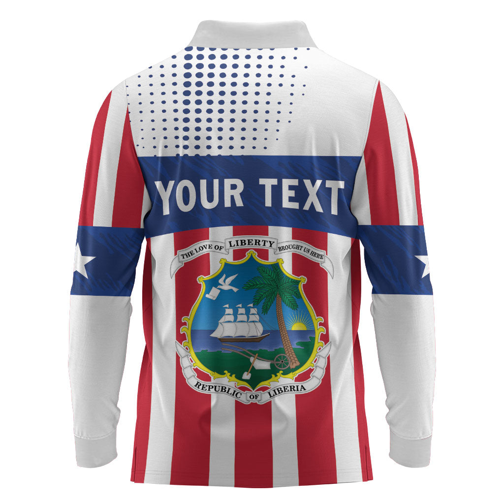 Personalized Liberia 1847 Long Sleeve Polo Shirt Happy Independence Day
