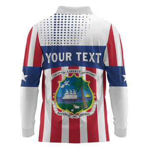Personalized Liberia 1847 Long Sleeve Polo Shirt Happy Independence Day