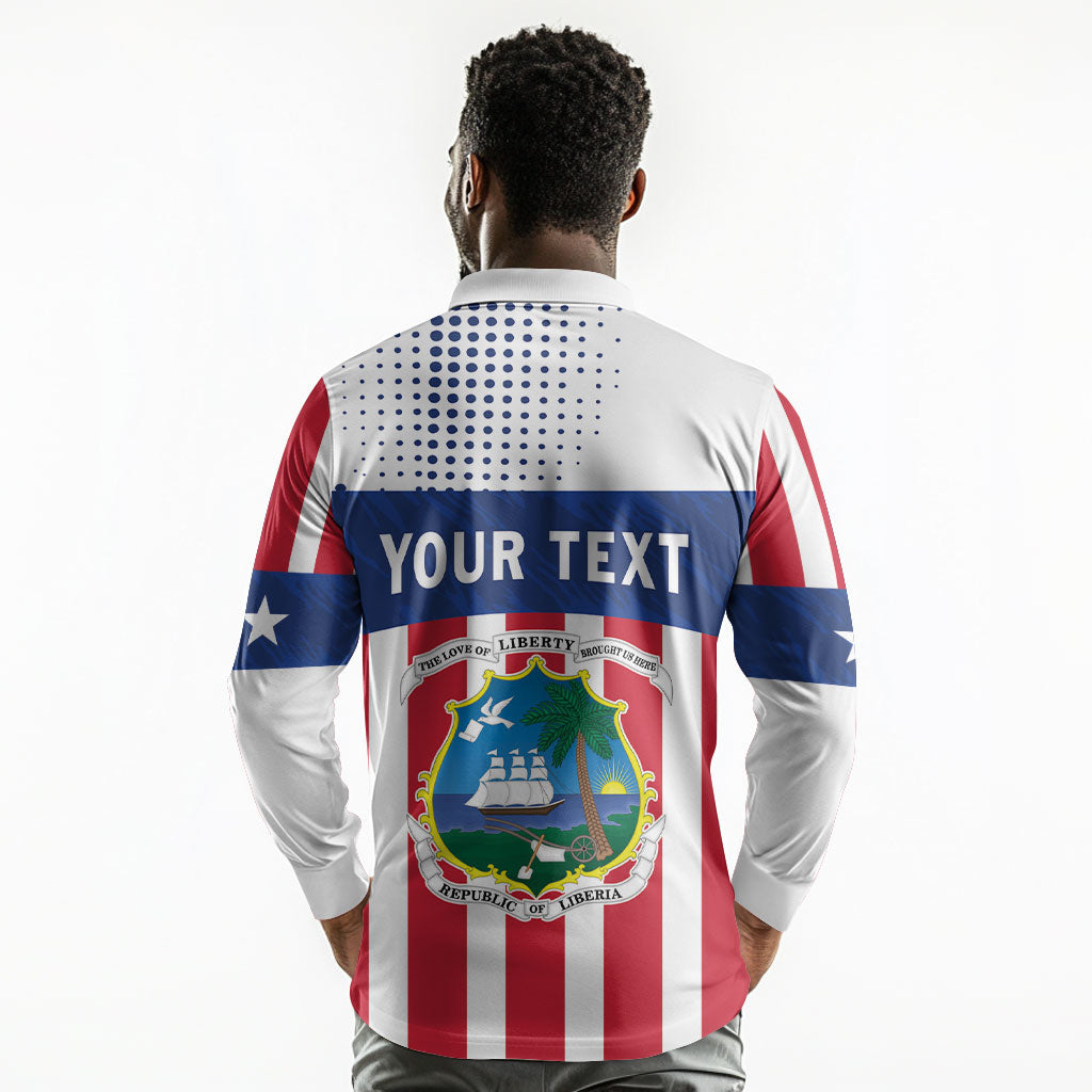 Personalized Liberia 1847 Long Sleeve Polo Shirt Happy Independence Day