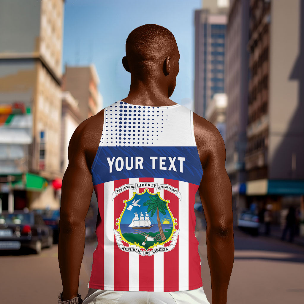 Personalized Liberia 1847 Men Tank Top Happy Independence Day