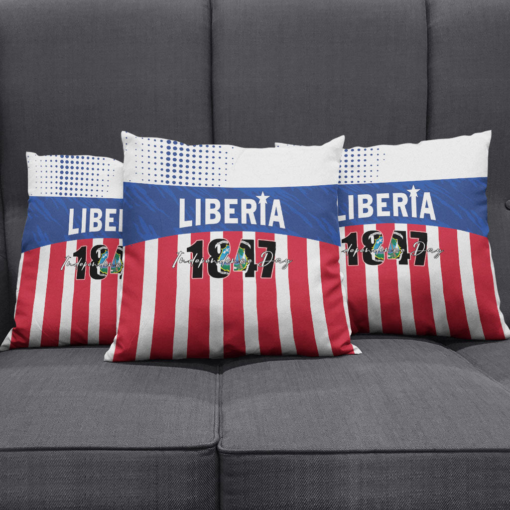 Liberia 1847 Pillow Cover Happy Independence Day