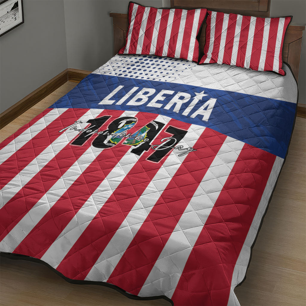Liberia 1847 Quilt Bed Set Happy Independence Day