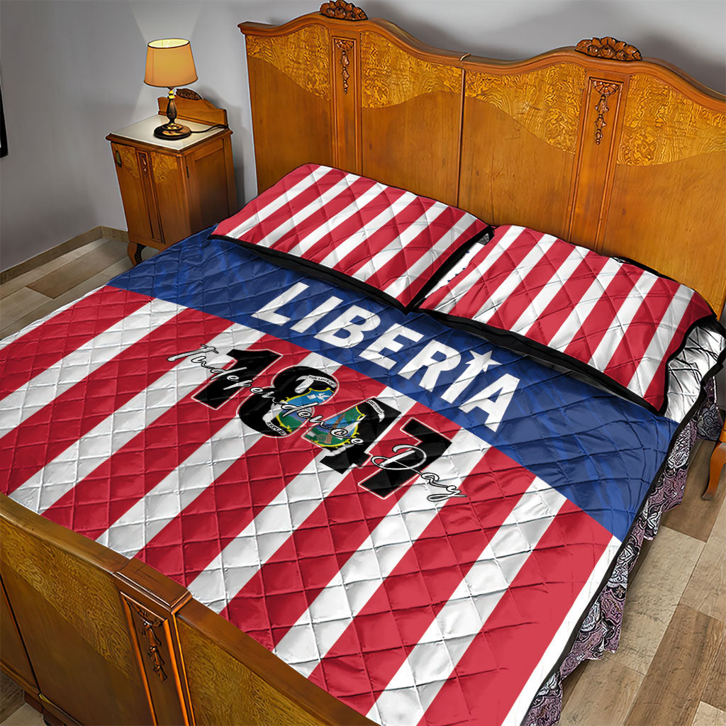 Liberia 1847 Quilt Bed Set Happy Independence Day