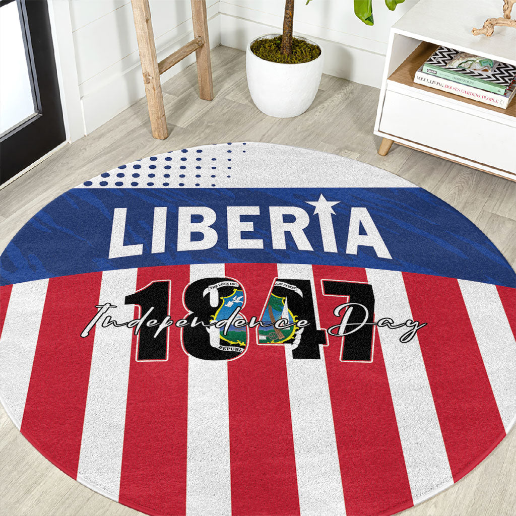 Liberia 1847 Round Carpet Happy Independence Day