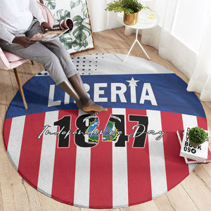 Liberia 1847 Round Carpet Happy Independence Day