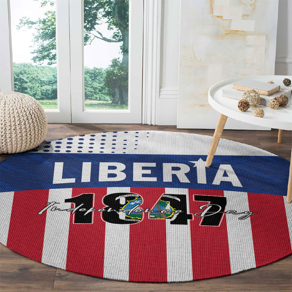 Liberia 1847 Round Carpet Happy Independence Day