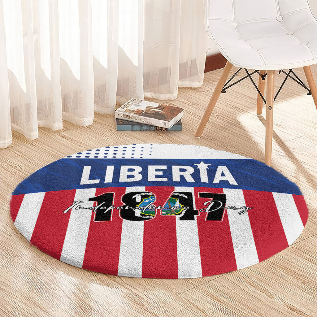 Liberia 1847 Round Carpet Happy Independence Day