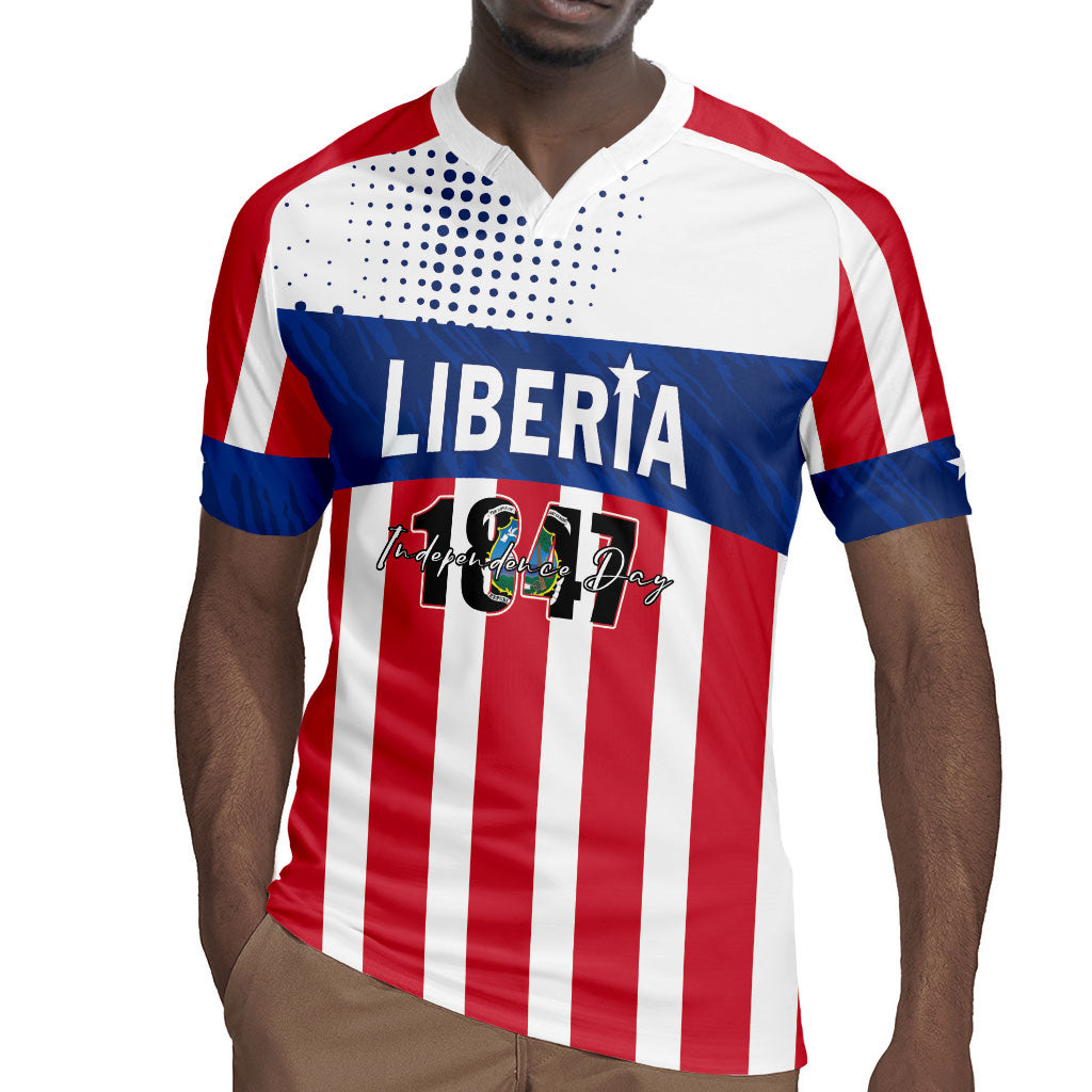 Personalized Liberia 1847 Rugby Jersey Happy Independence Day