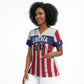 Personalized Liberia 1847 Scrub Top Happy Independence Day