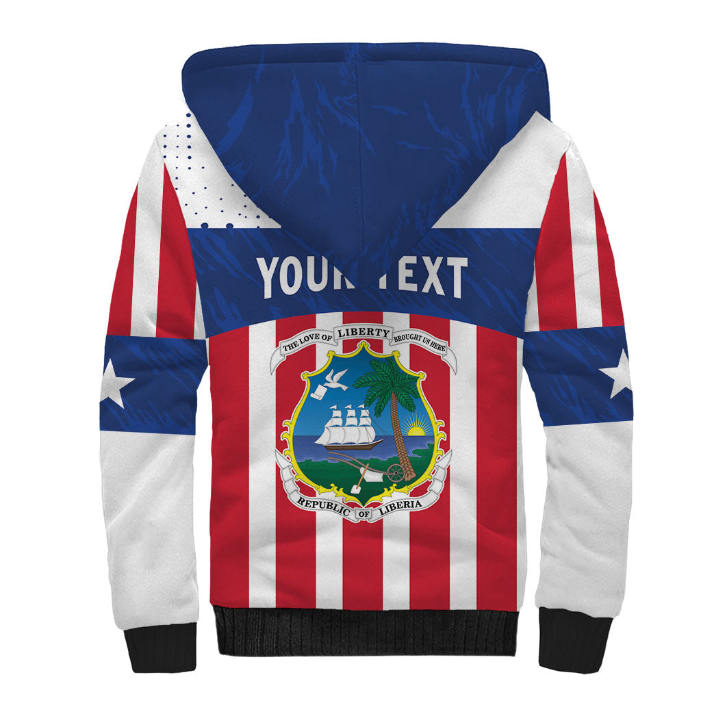 Personalized Liberia 1847 Sherpa Hoodie Happy Independence Day