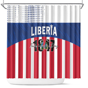 Liberia 1847 Shower Curtain Happy Independence Day