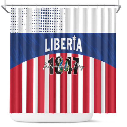 Liberia 1847 Shower Curtain Happy Independence Day