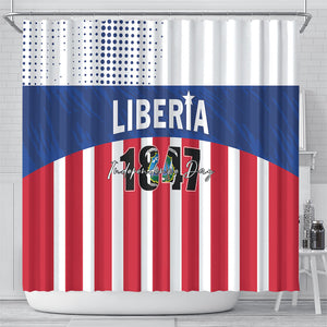 Liberia 1847 Shower Curtain Happy Independence Day