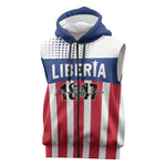 Personalized Liberia 1847 Sleeveless Zip Hoodie Happy Independence Day