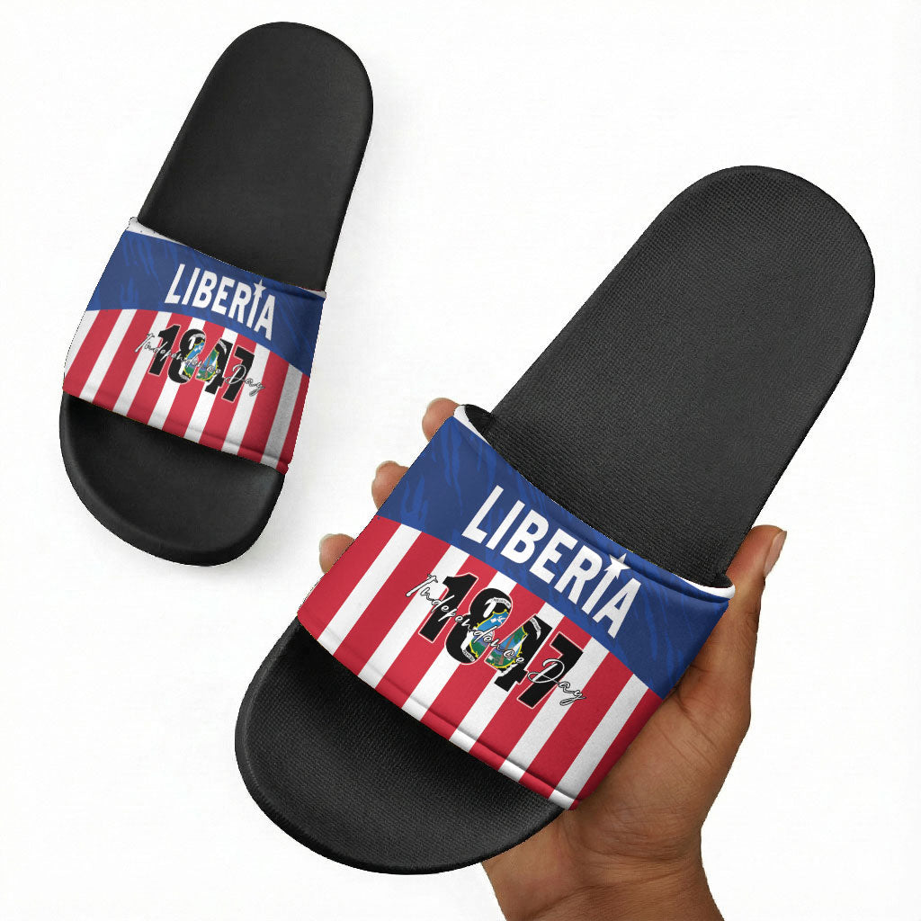 Liberia 1847 Slide Sandals Happy Independence Day