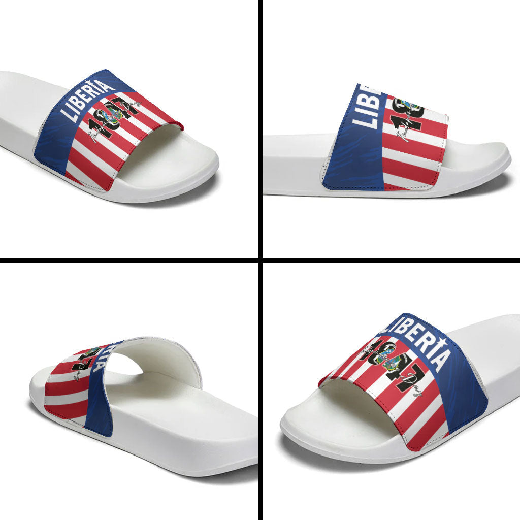 Liberia 1847 Slide Sandals Happy Independence Day