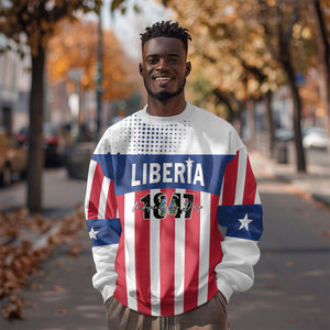 Personalized Liberia 1847 Sweatshirt Happy Independence Day