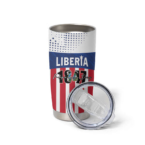 Personalized Liberia 1847 Tumbler Cup Happy Independence Day