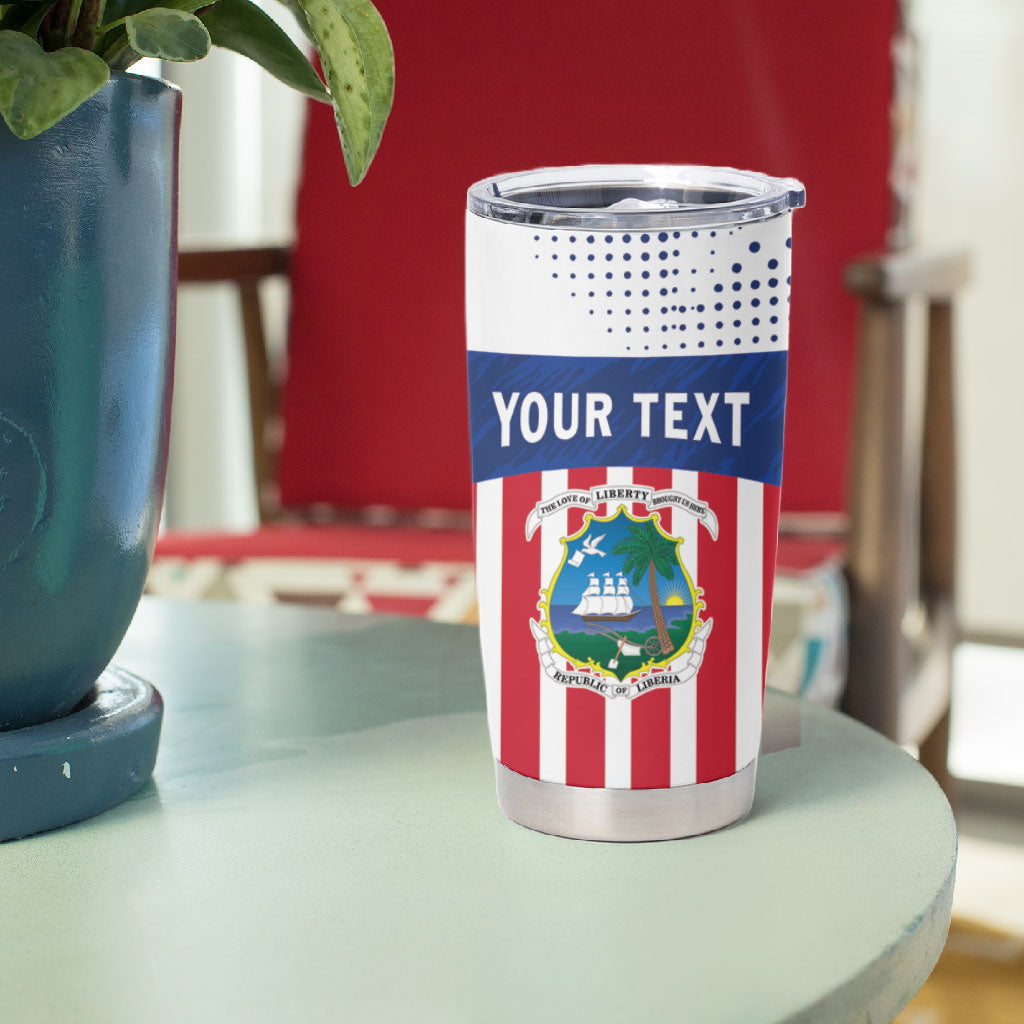 Personalized Liberia 1847 Tumbler Cup Happy Independence Day