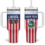Personalized Liberia 1847 Tumbler With Handle Happy Independence Day