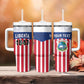 Personalized Liberia 1847 Tumbler With Handle Happy Independence Day