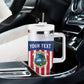 Personalized Liberia 1847 Tumbler With Handle Happy Independence Day