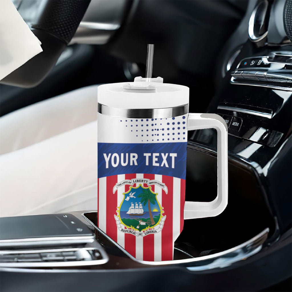 Personalized Liberia 1847 Tumbler With Handle Happy Independence Day