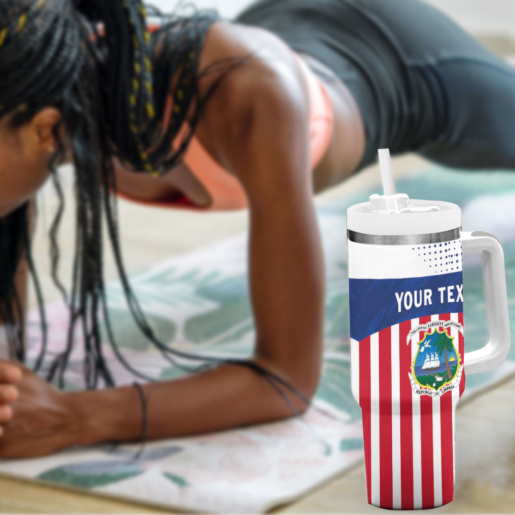 Personalized Liberia 1847 Tumbler With Handle Happy Independence Day